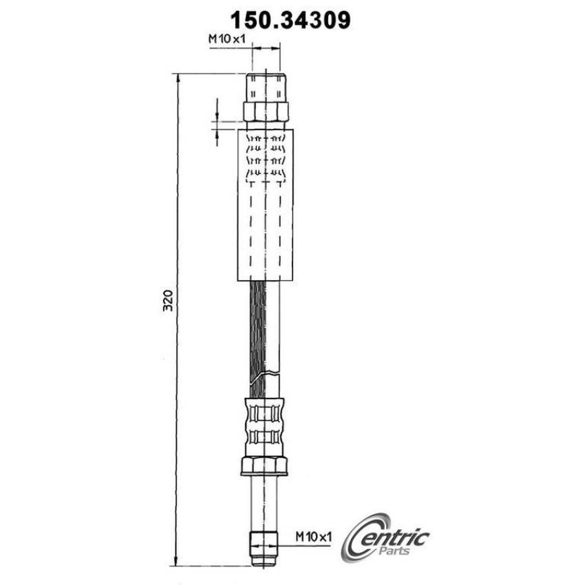 CENTRIC PARTS 150.34309 Centric Brake Hose