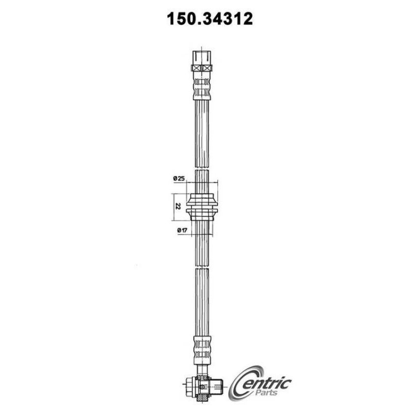 CENTRIC PARTS 150.34312 Centric Brake Hose