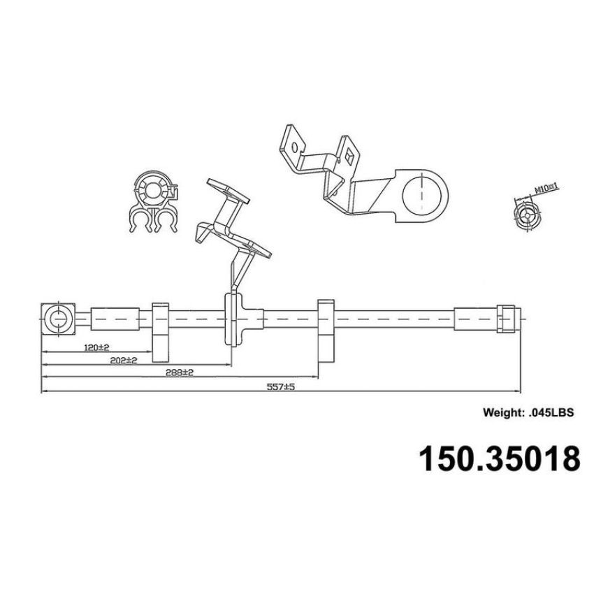 CENTRIC PARTS 150.35018 Centric Brake Hose