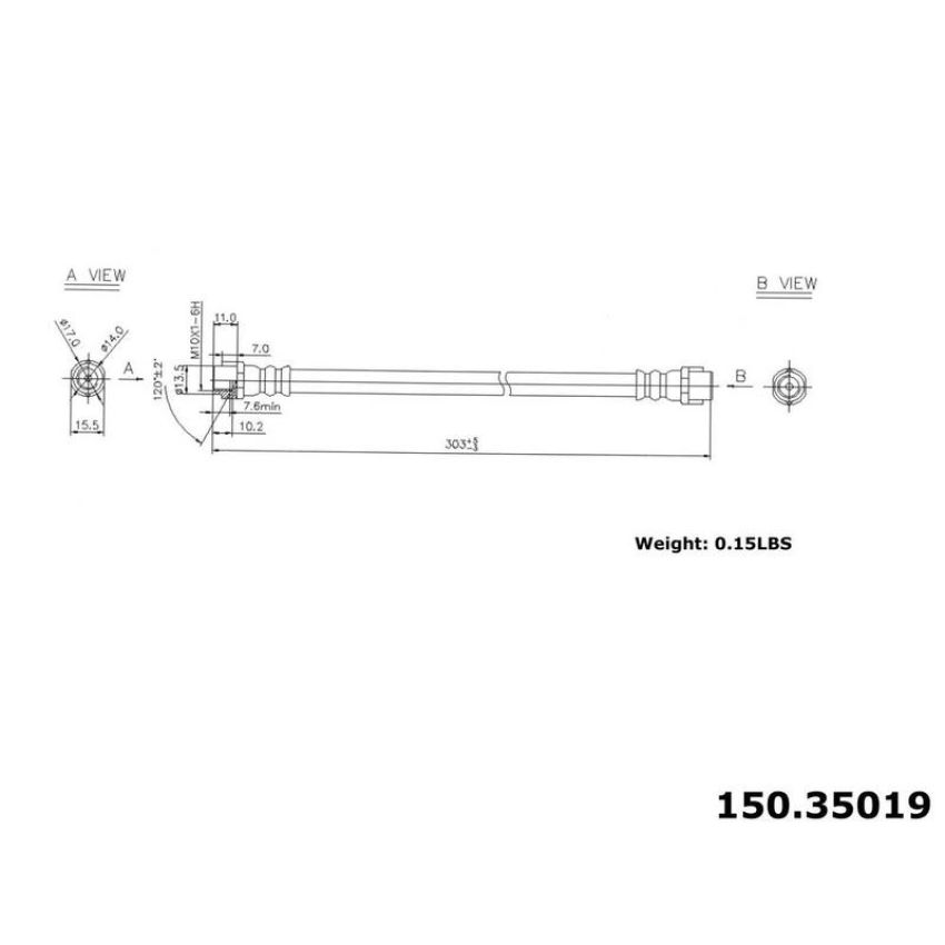 CENTRIC PARTS 150.35019 Centric Brake Hose