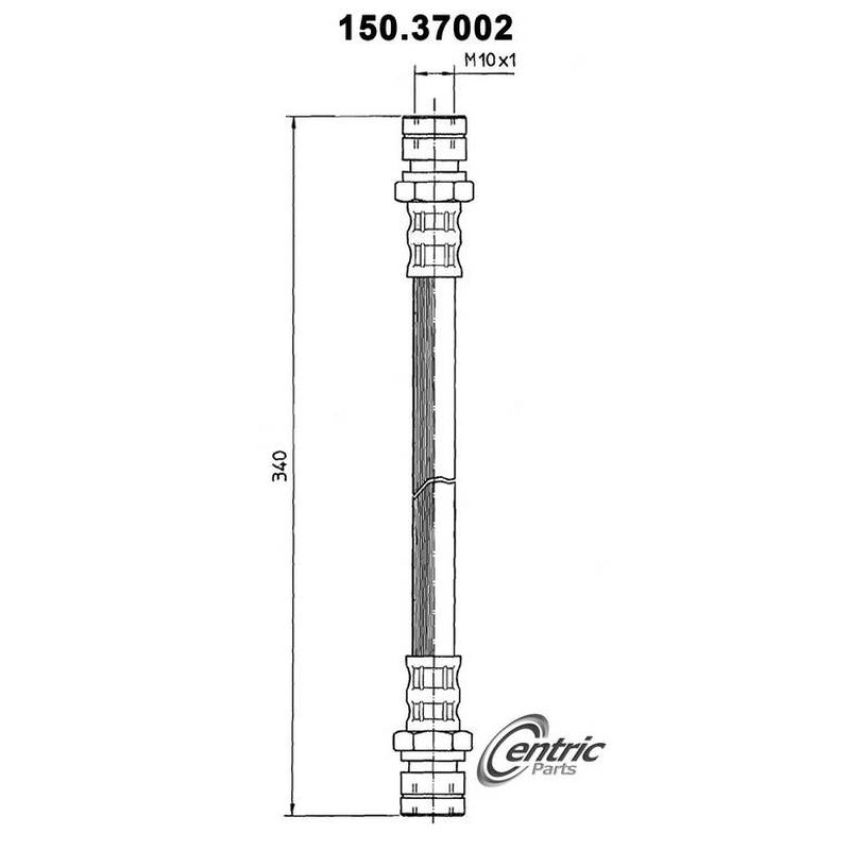CENTRIC PARTS 150.37002 Centric Brake Hose