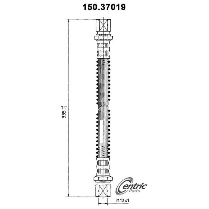 CENTRIC PARTS 150.37019 Centric Brake Hose