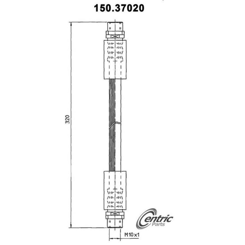 CENTRIC PARTS 150.37020 Centric Brake Hose