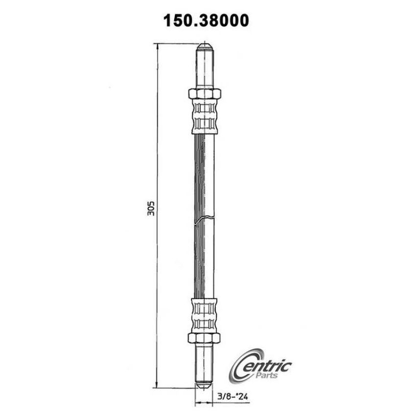 CENTRIC PARTS 150.38000 Centric Brake Hose