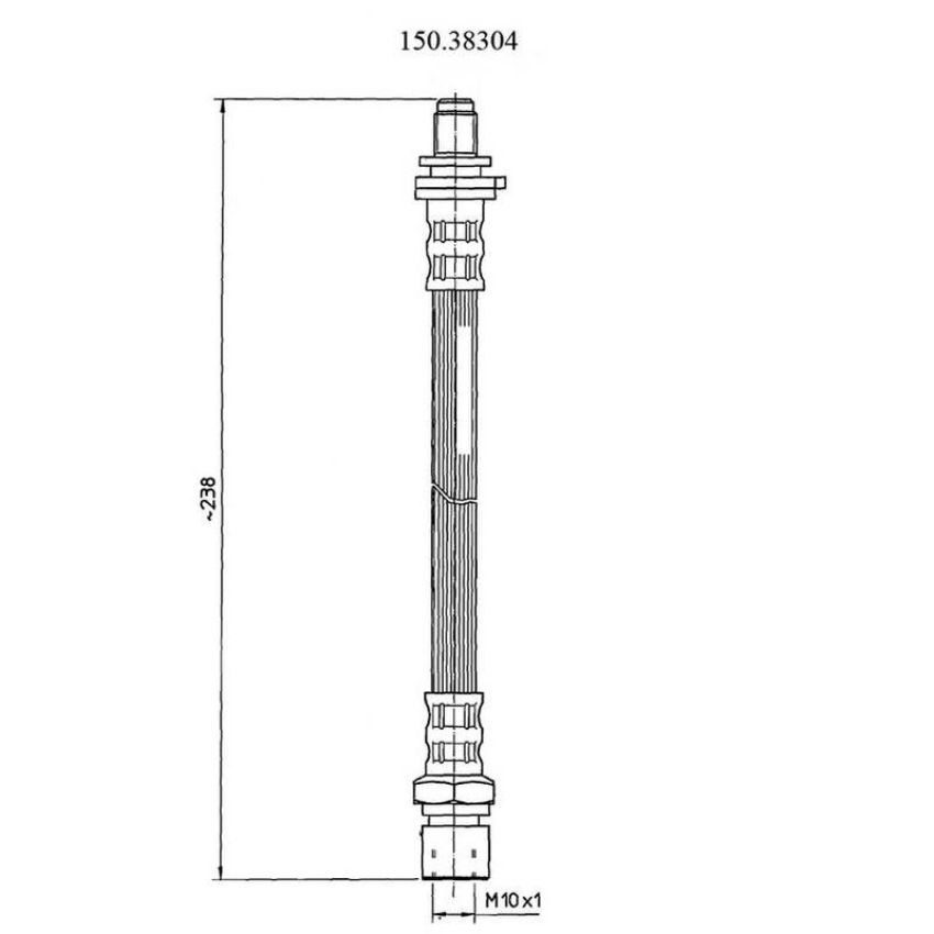 CENTRIC PARTS 150.38304 Centric Brake Hose