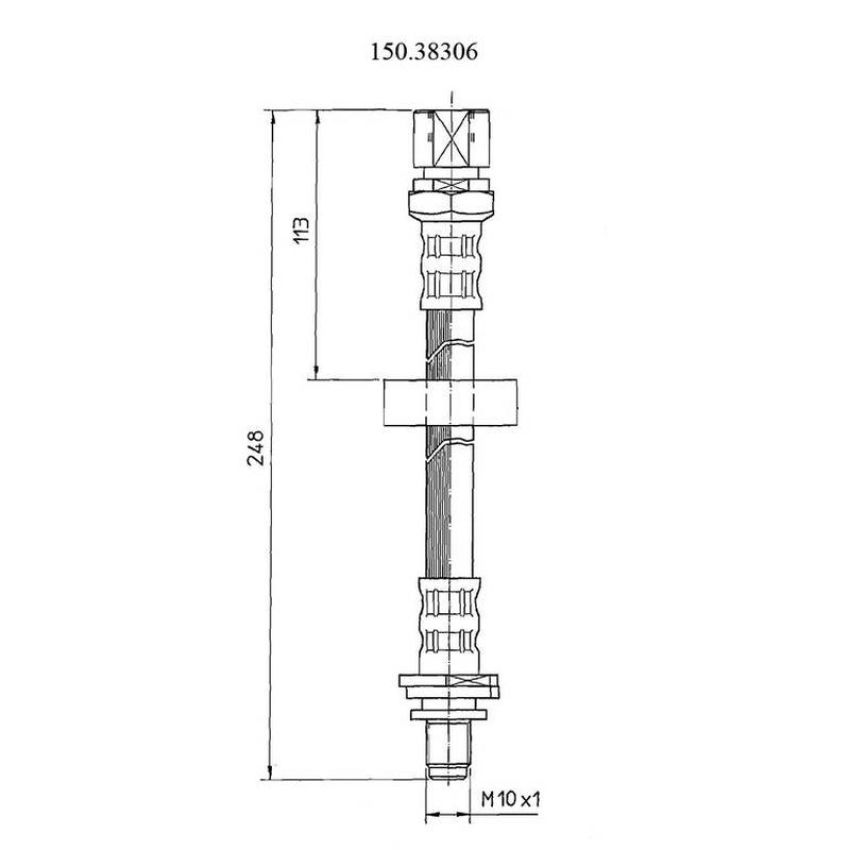 CENTRIC PARTS 150.38306 Centric Brake Hose