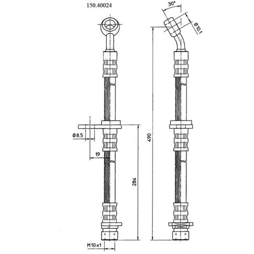 CENTRIC PARTS 150.40024 Centric Brake Hose