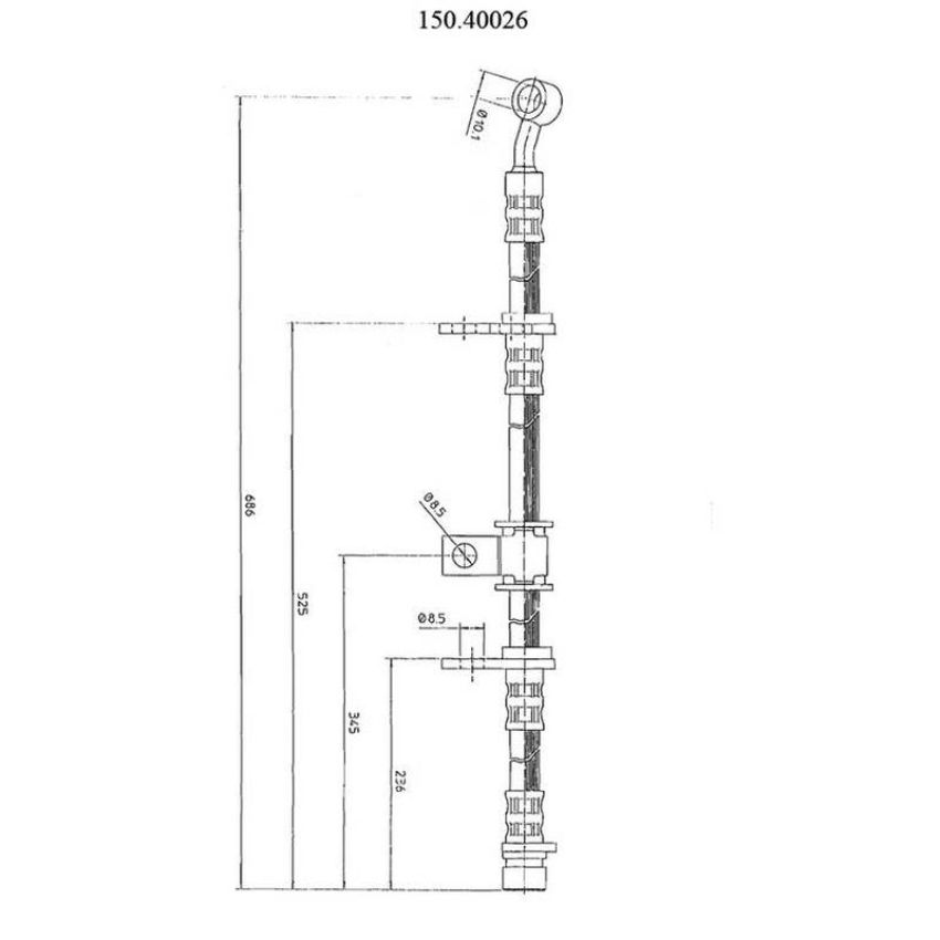 CENTRIC PARTS 150.40026 Centric Brake Hose