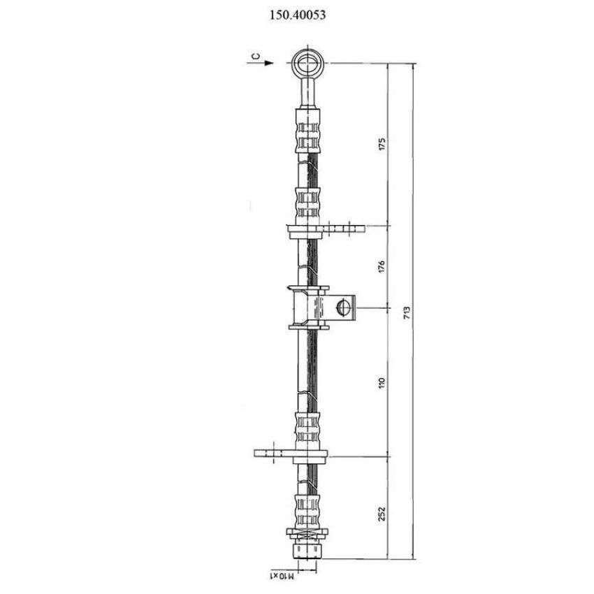 CENTRIC PARTS 150.40053 Centric Brake Hose