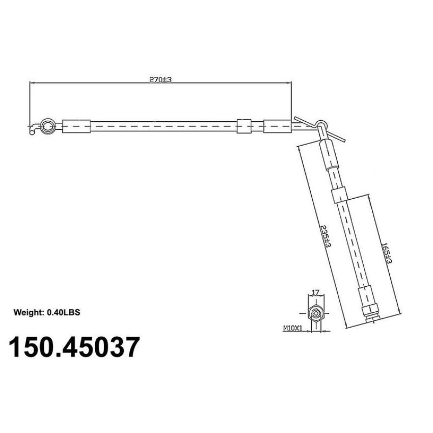 CENTRIC PARTS 150.45037 Centric Brake Hose