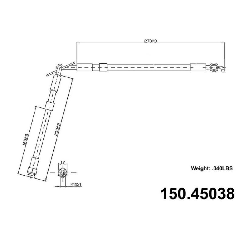 CENTRIC PARTS 150.45038 Centric Brake Hose