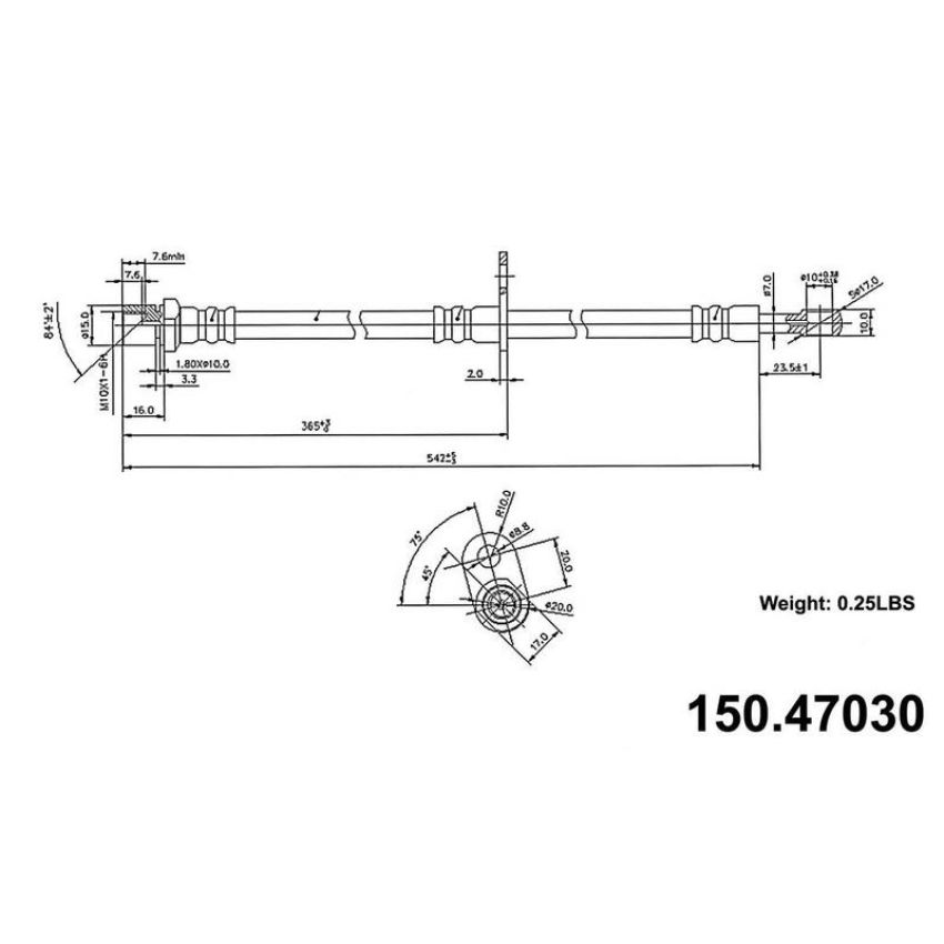 CENTRIC PARTS 150.47030 Centric Brake Hose