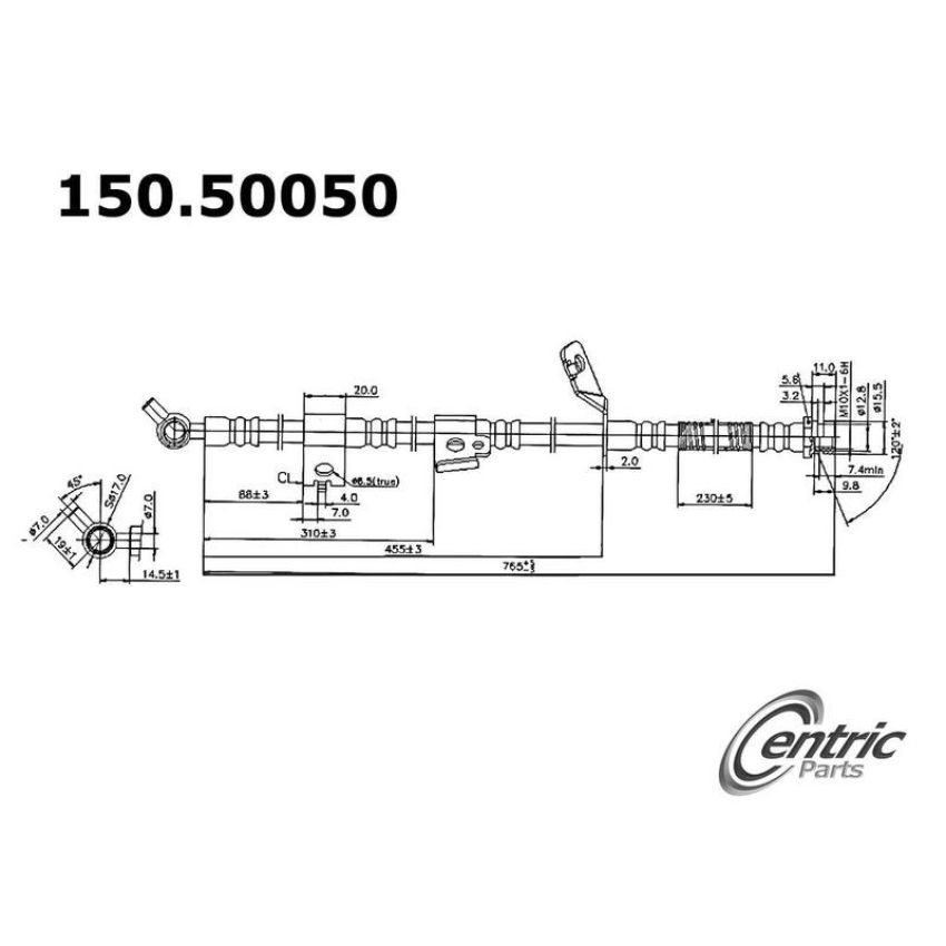 CENTRIC PARTS 150.50050 Centric Brake Hose