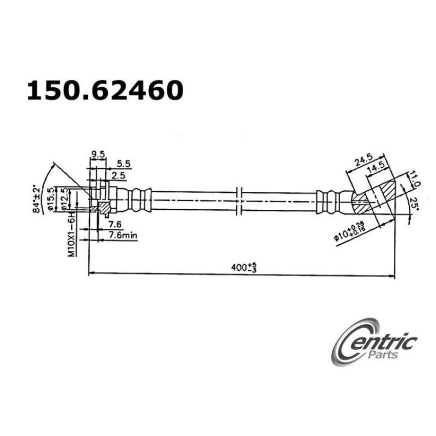 CENTRIC PARTS 150.62460 Centric Brake Hose