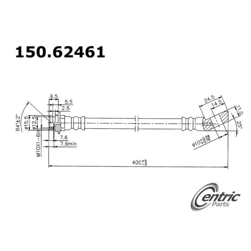 CENTRIC PARTS 150.62461 Centric Brake Hose