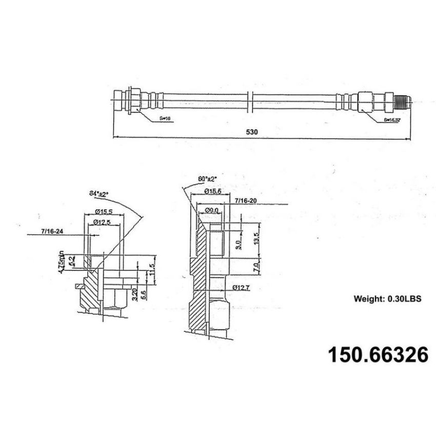 CENTRIC PARTS 150.66326 Centric Brake Hose