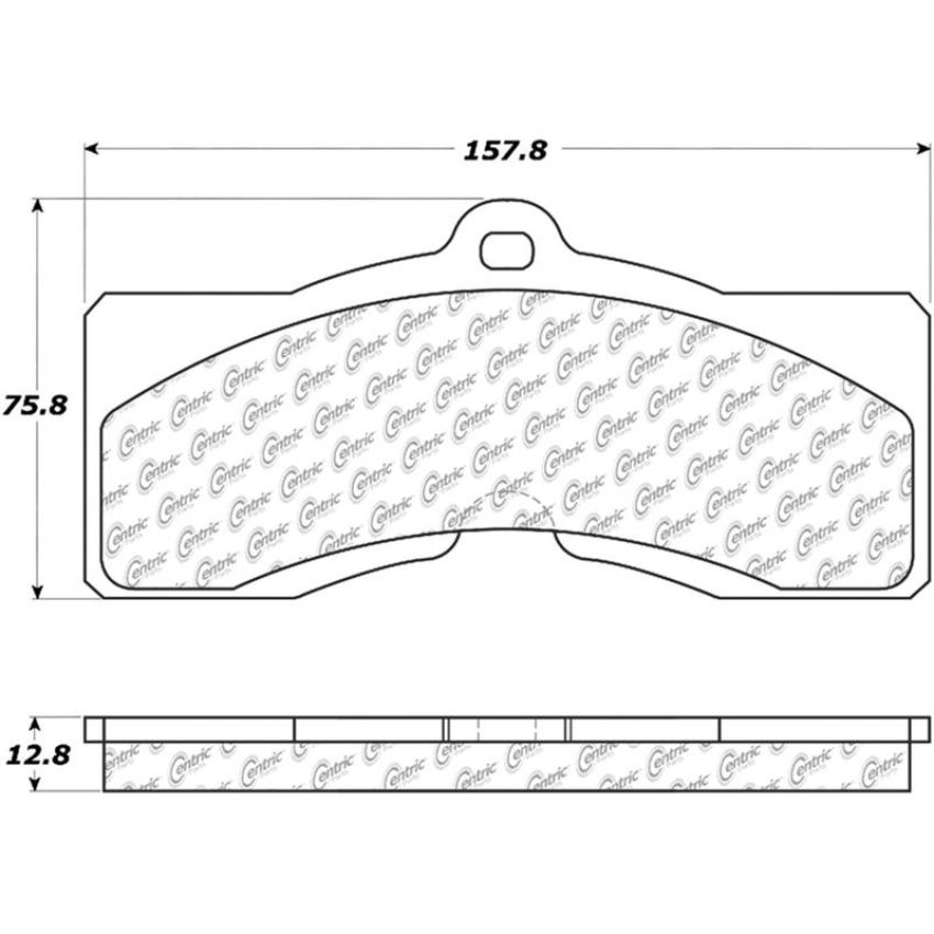 CENTRIC PARTS 300.00080 Centric Premium Semi-Metallic Brake Pads with Shims and Hardware