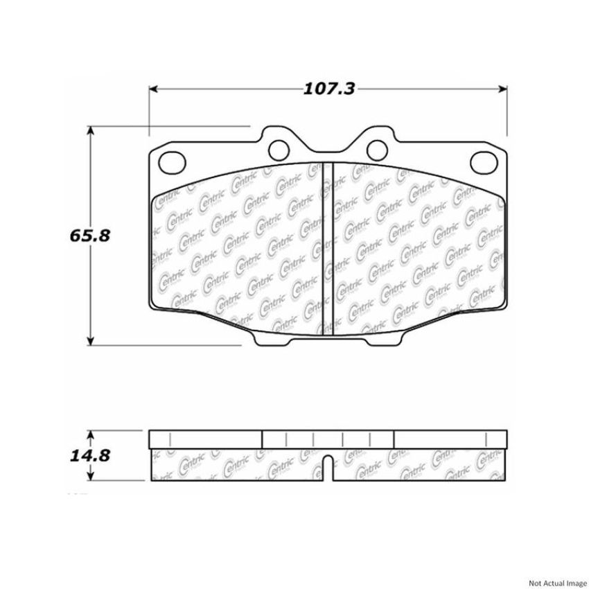 CENTRIC PARTS 300.01370 Centric Premium Semi-Metallic Brake Pads with Shims and Hardware
