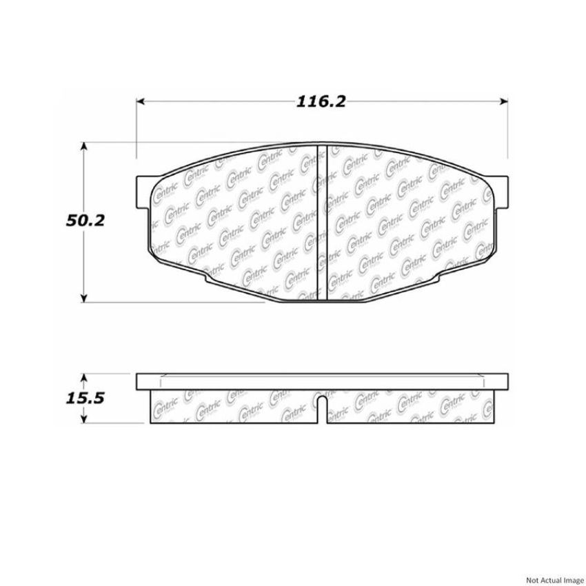 CENTRIC PARTS 300.02070 Centric Premium Semi-Metallic Brake Pads with Shims and Hardware