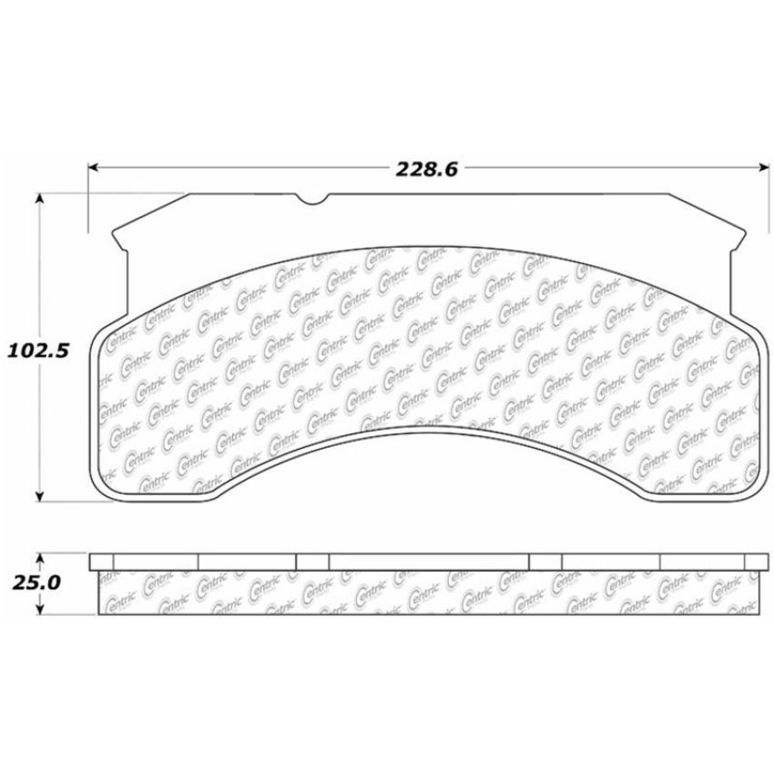 CENTRIC PARTS 300.02360 Centric Premium Semi-Metallic Brake Pads with Shims