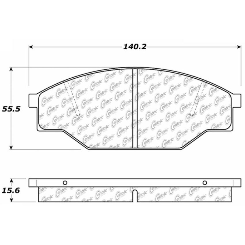 CENTRIC PARTS 300.03030 Centric Premium Semi-Metallic Brake Pads with Shims and Hardware