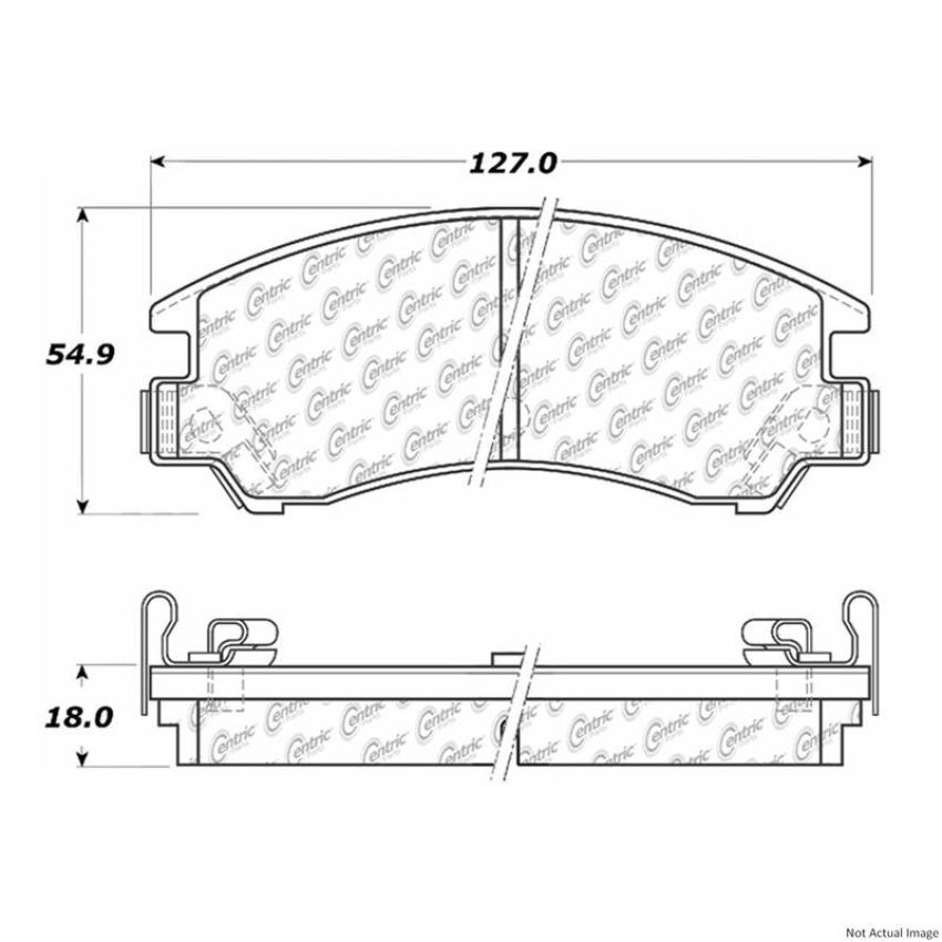 CENTRIC PARTS 300.03110 Centric Premium Semi-Metallic Brake Pads with Shims