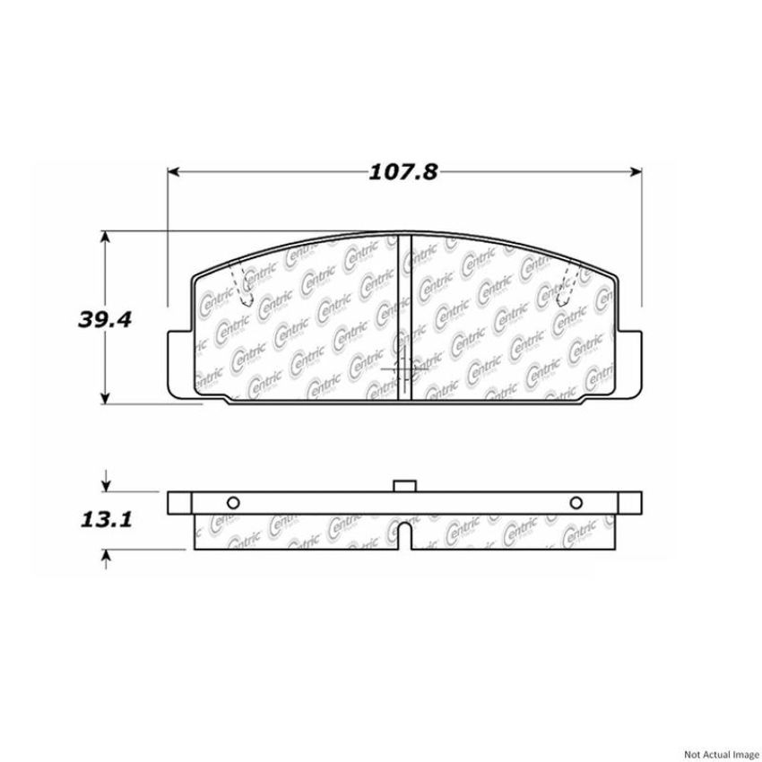 CENTRIC PARTS 300.03320 Centric Premium Semi-Metallic Brake Pads with Shims and Hardware