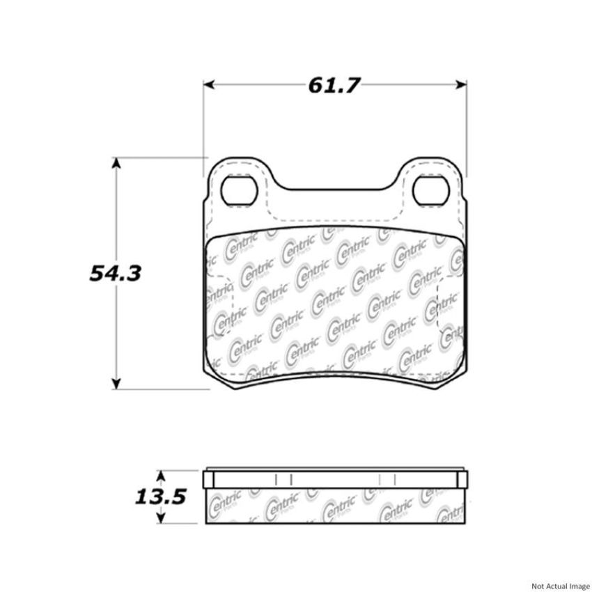 CENTRIC PARTS 300.03350 Centric Premium Semi-Metallic Brake Pads with Shims