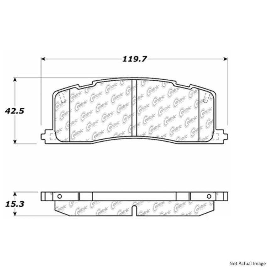 CENTRIC PARTS 300.05010 Centric Premium Semi-Metallic Brake Pads with Shims and Hardware
