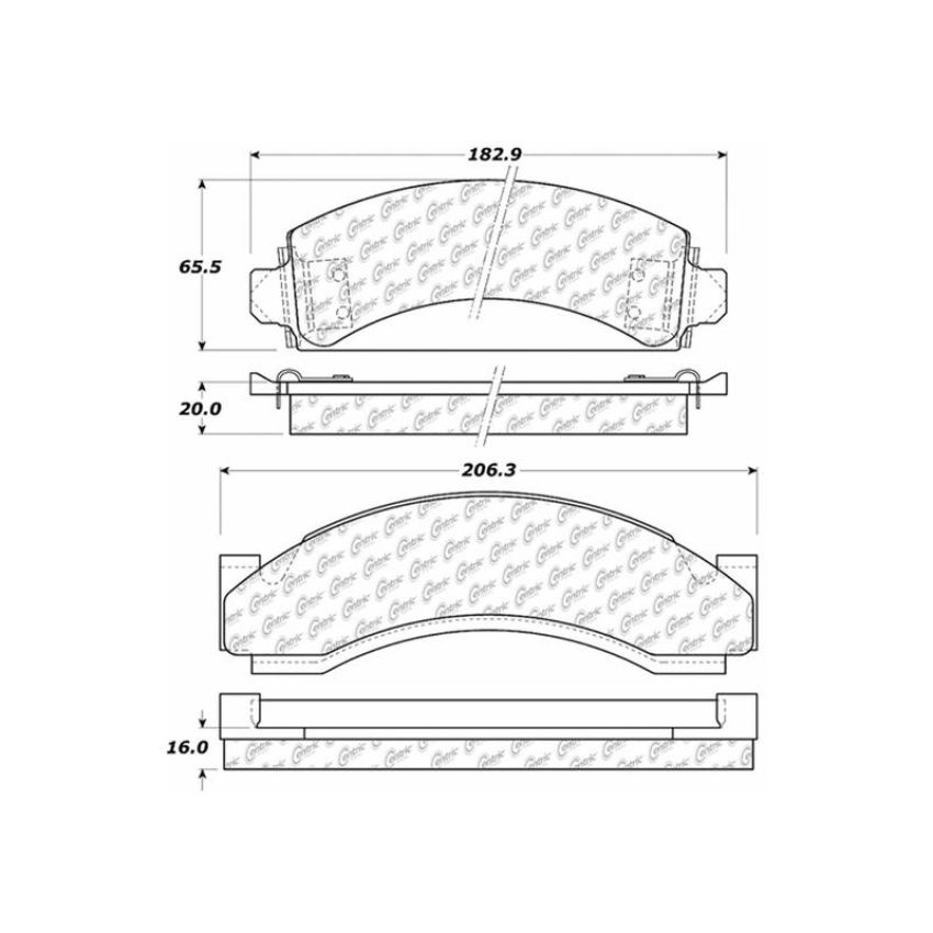 CENTRIC PARTS 300.05430 Centric Premium Semi-Metallic Brake Pads with Shims and Hardware