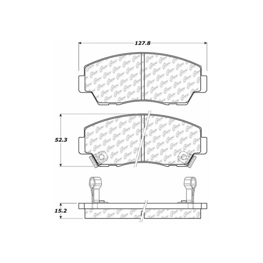 CENTRIC PARTS 300.05740 Centric Premium Semi-Metallic Brake Pads with Shims and Hardware
