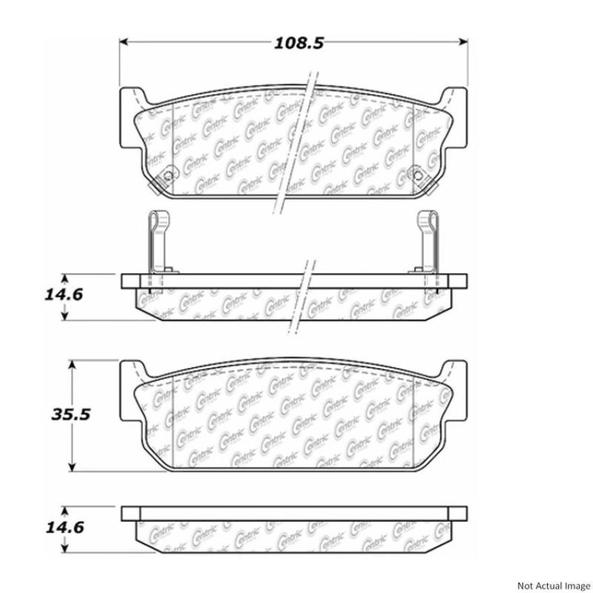 CENTRIC PARTS 300.05880 Centric Premium Semi-Metallic Brake Pads with Shims and Hardware