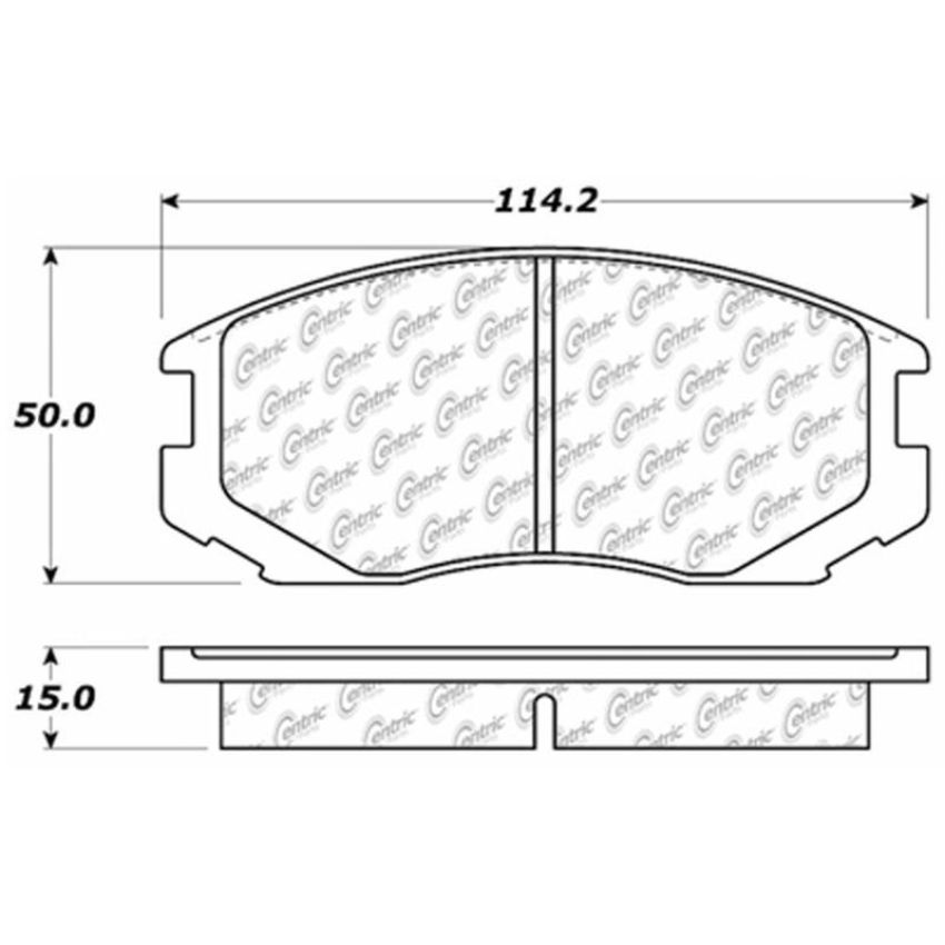 CENTRIC PARTS 300.06020 Centric Premium Semi-Metallic Brake Pads with Shims and Hardware