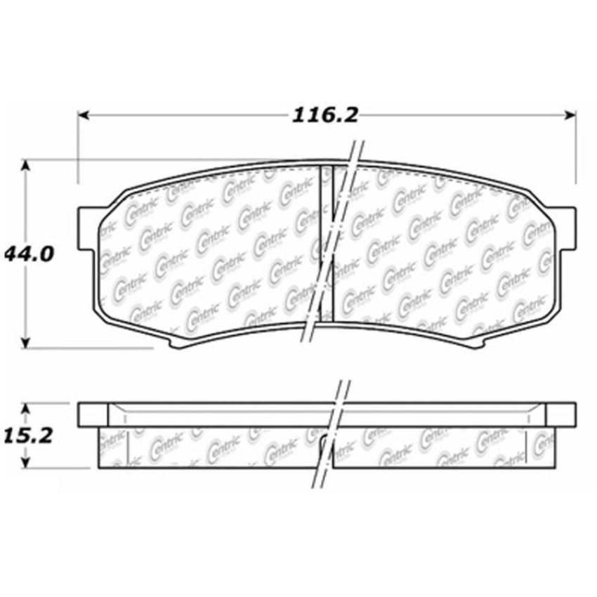 CENTRIC PARTS 300.06060 Centric Premium Semi-Metallic Brake Pads with Shims and Hardware