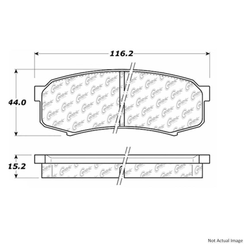 CENTRIC PARTS 300.06060 Centric Premium Semi-Metallic Brake Pads with Shims and Hardware