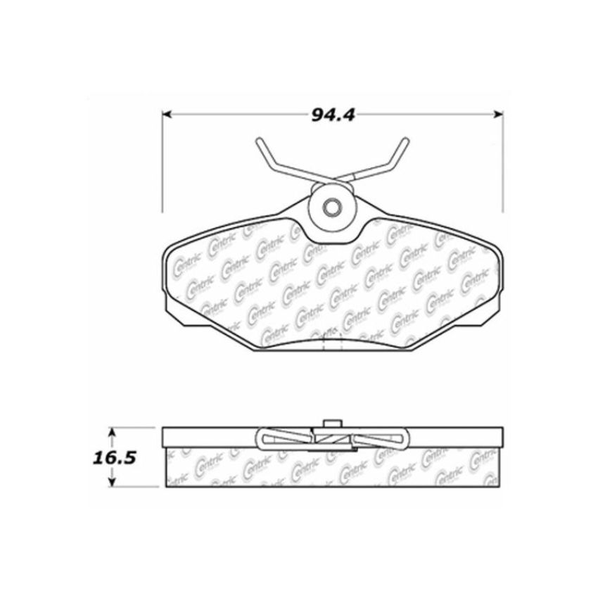CENTRIC PARTS 300.06100 Centric Premium Semi-Metallic Brake Pads with Shims and Hardware