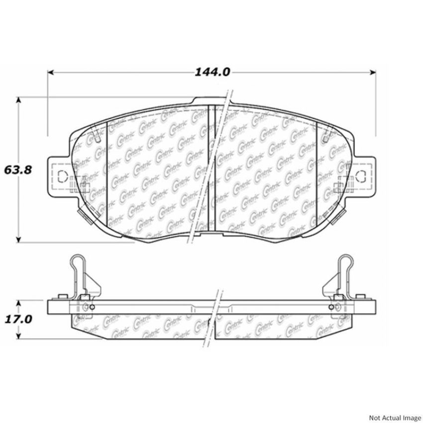 CENTRIC PARTS 300.06190 Centric Premium Semi-Metallic Brake Pads with Shims and Hardware