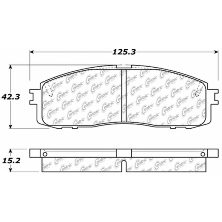 CENTRIC PARTS 300.06220 Centric Premium Semi-Metallic Brake Pads with Shims