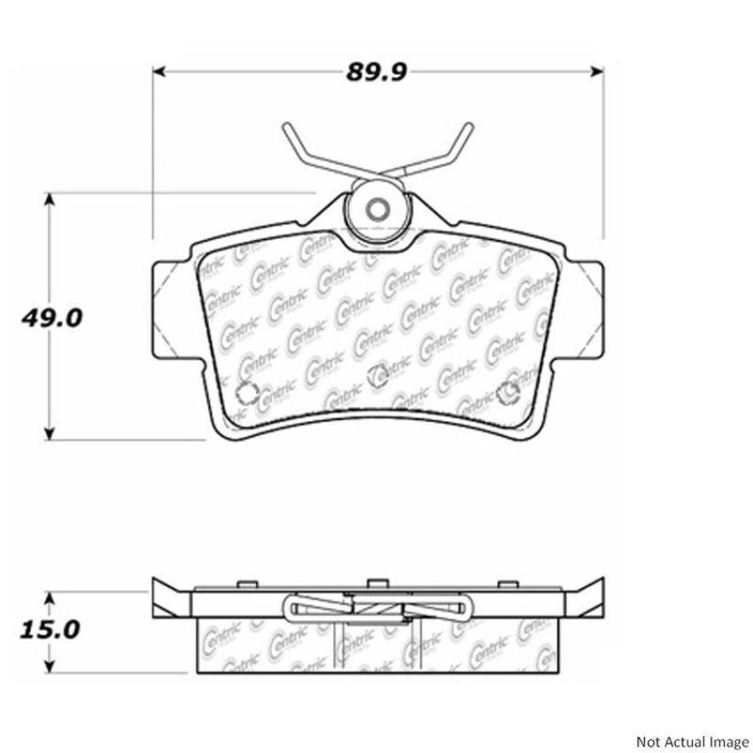 CENTRIC PARTS 300.06271 Centric Premium Semi-Metallic Brake Pads with Shims and Hardware