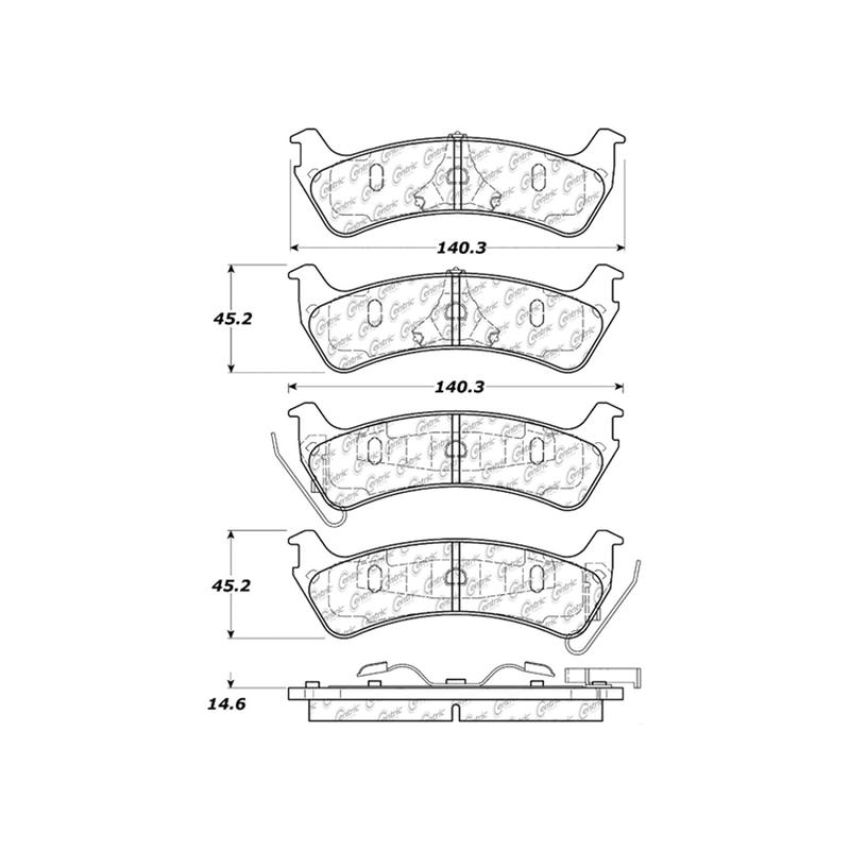 CENTRIC PARTS 300.06640 Centric Premium Semi-Metallic Brake Pads with Shims and Hardware