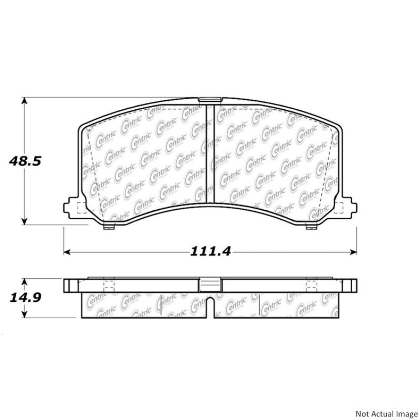 CENTRIC PARTS 300.06770 Centric Premium Semi-Metallic Brake Pads with Shims and Hardware