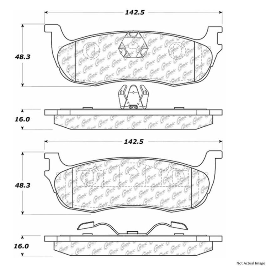 CENTRIC PARTS 300.07110 Centric Premium Semi-Metallic Brake Pads with Shims and Hardware