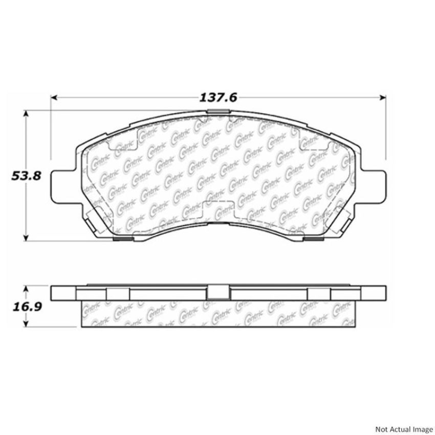 CENTRIC PARTS 300.07220 Centric Premium Semi-Metallic Brake Pads with Shims and Hardware