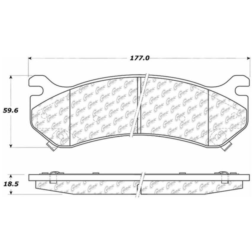 CENTRIC PARTS 300.07850 Centric Premium Semi-Metallic Brake Pads with Shims and Hardware