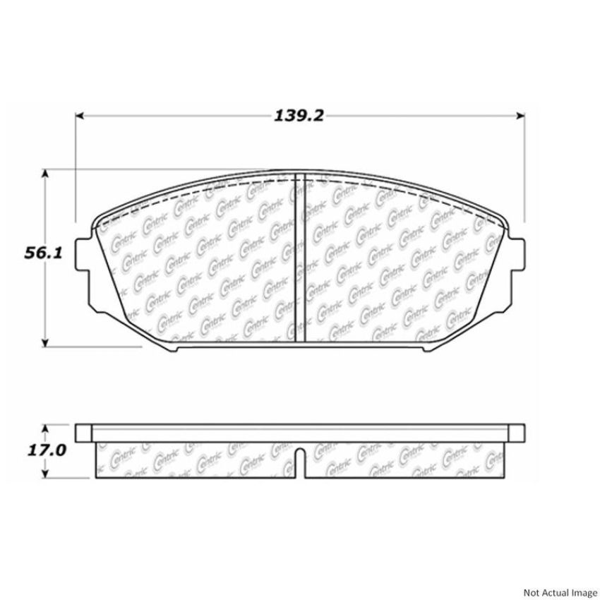 CENTRIC PARTS 300.07930 Centric Premium Semi-Metallic Brake Pads with Shims and Hardware