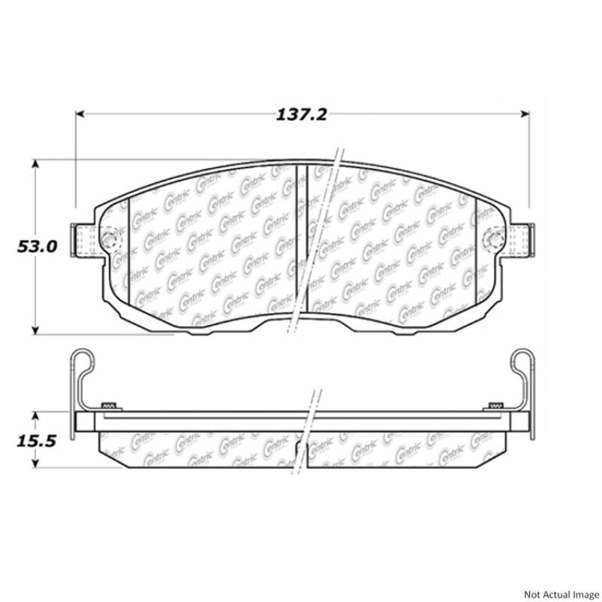 CENTRIC PARTS 300.08151 Centric Premium Semi-Metallic Brake Pads with Shims and Hardware