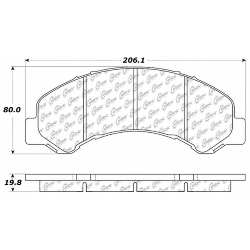 CENTRIC PARTS 300.08260 Centric Premium Semi-Metallic Brake Pads with Shims and Hardware