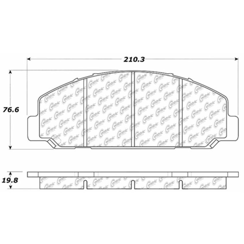 CENTRIC PARTS 300.08270 Centric Premium Semi-Metallic Brake Pads with Shims and Hardware