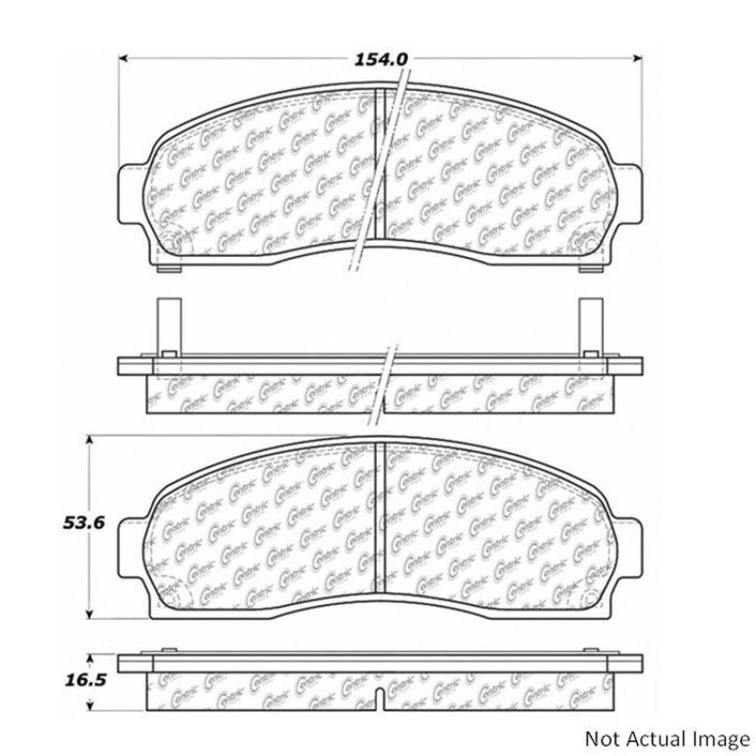 CENTRIC PARTS 300.08330 Centric Premium Semi-Metallic Brake Pads with Shims and Hardware