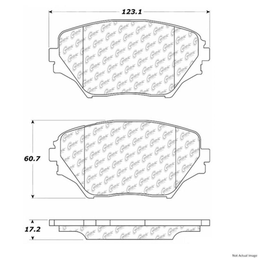 CENTRIC PARTS 300.08620 Centric Premium Semi-Metallic Brake Pads with Shims and Hardware